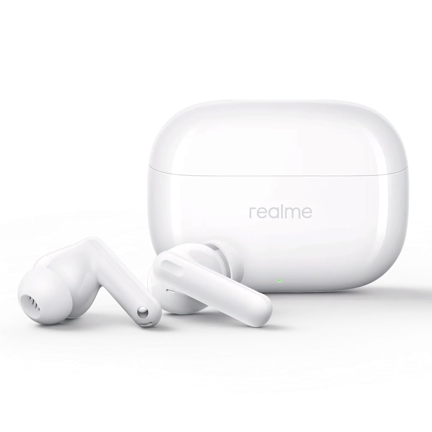 realme Buds T310 Truly Wireless in Ear Earbuds with 46dB Hybrid ANC, 360° Spatial Audio, 12.4mm Dynamic Bass Driver, Upto 40Hrs Battery and Fast Charging (Agile White)