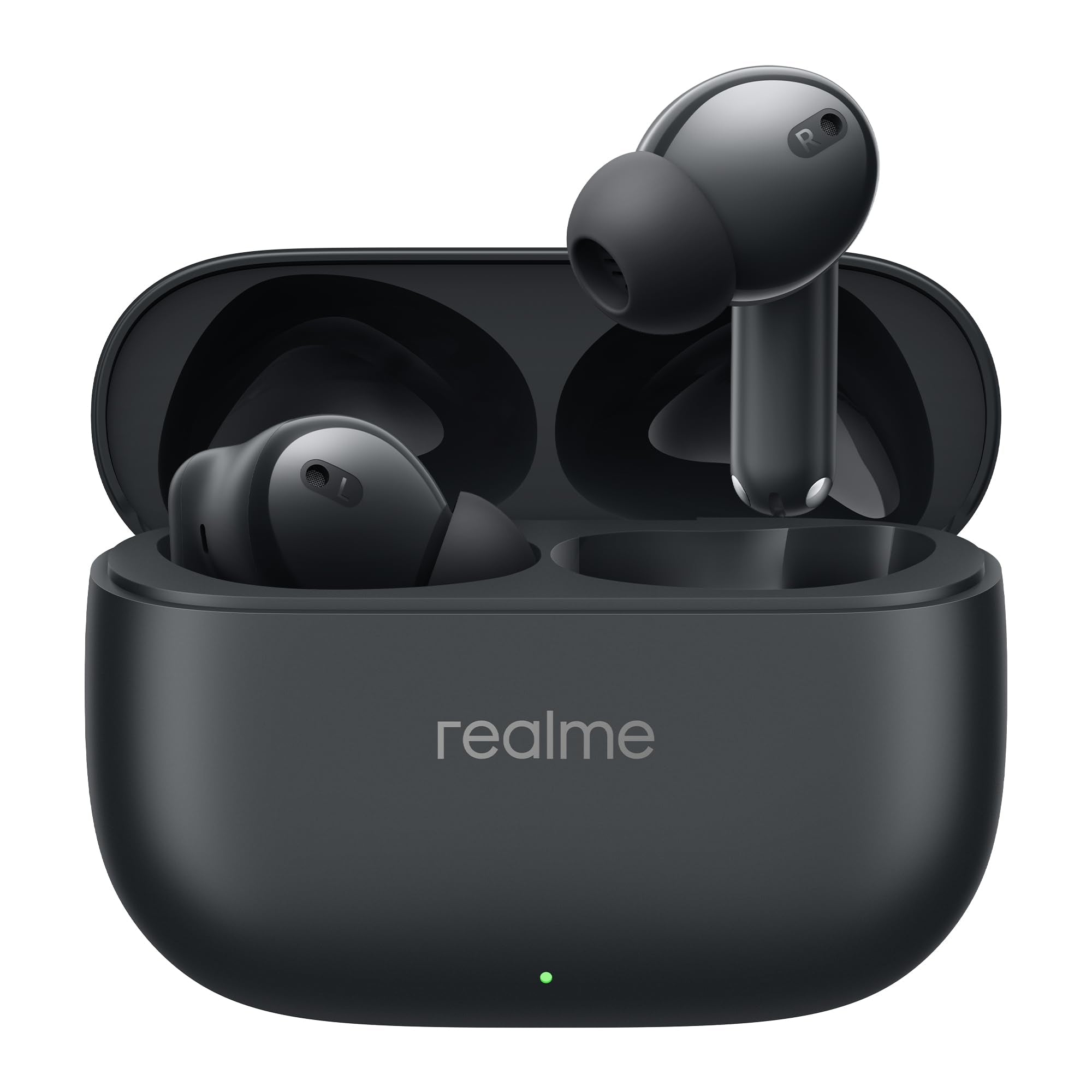 realme Buds T310 Truly Wireless in Ear Earbuds with 46dB Hybrid ANC, 360° Spatial Audio, 12.4mm Dynamic Bass Driver, Upto 40Hrs Battery and Fast Charging (Agile White)