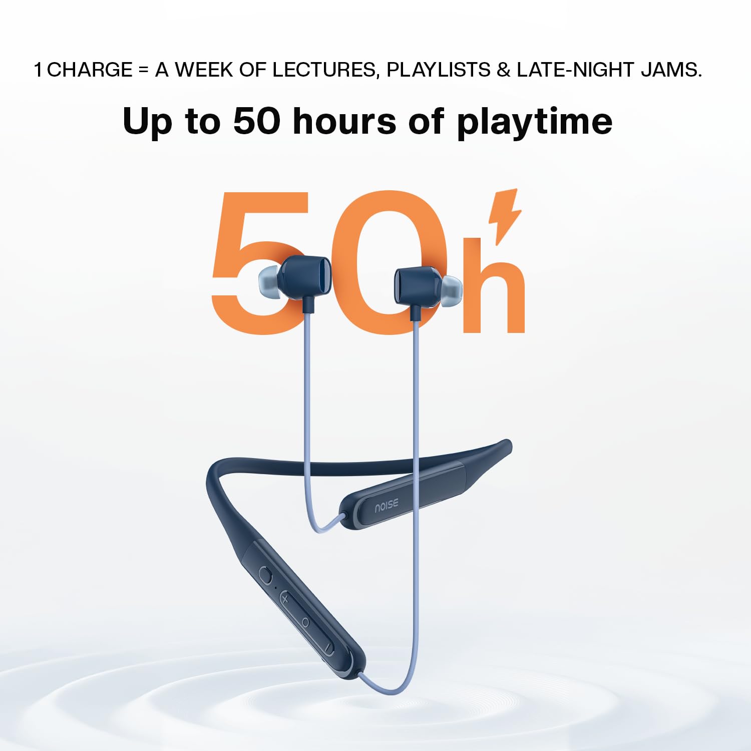 Noise Newly Launched Airwave Crest Bluetooth in Ear Neckband with Metallic Shine on Earbuds,50H of Playtime, EQ Modes, Dual Device Pairing,13mm PEEK+PU Driver, BT v5.4(Velvet Green)