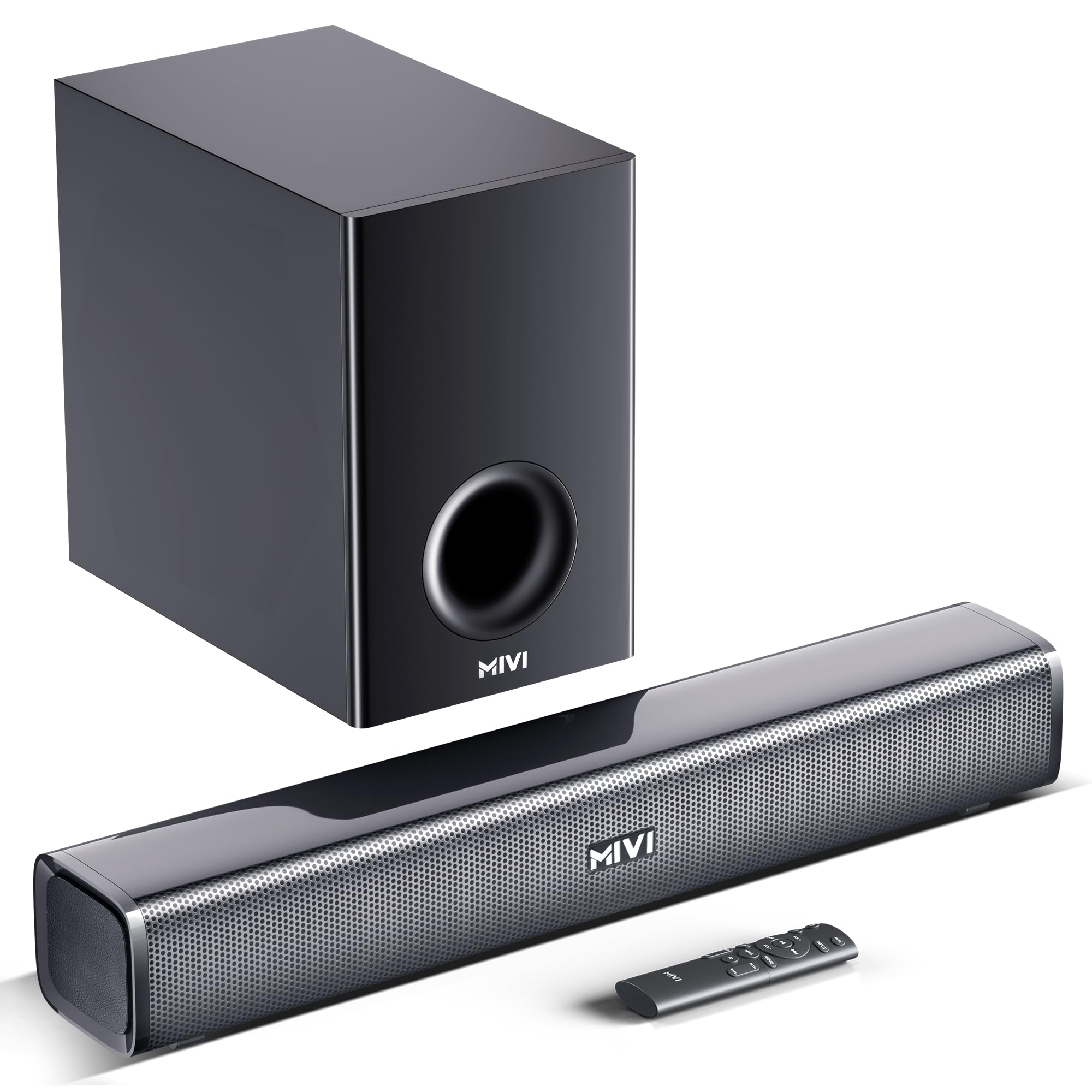 Mivi Superbars Cinematic 900W Premium Dolby Home Theatre System [Newly Launch] with Dual Subwoofers soundbar, 5.2 Channel, EQ & Input Modes, BT v5.3, Sound bar