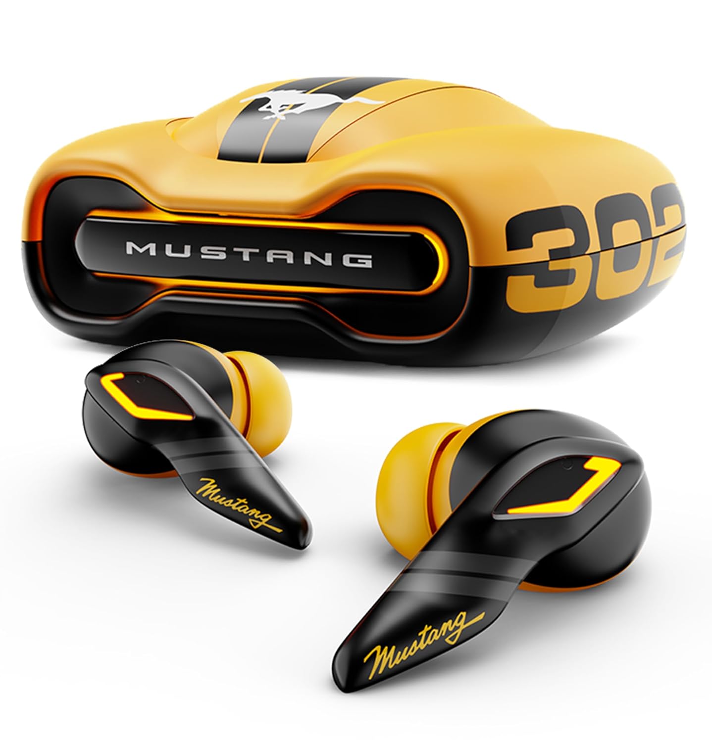 Boult GOBOULT (Formerly Mustang Torq Wireless in Ear Earbuds with 60H Playtime, App Support, Quad Mic ENC, 45ms Low Latency, 13mm Driver, Breathing LEDs, Made in India Ear Buds Wireless (Yellow)