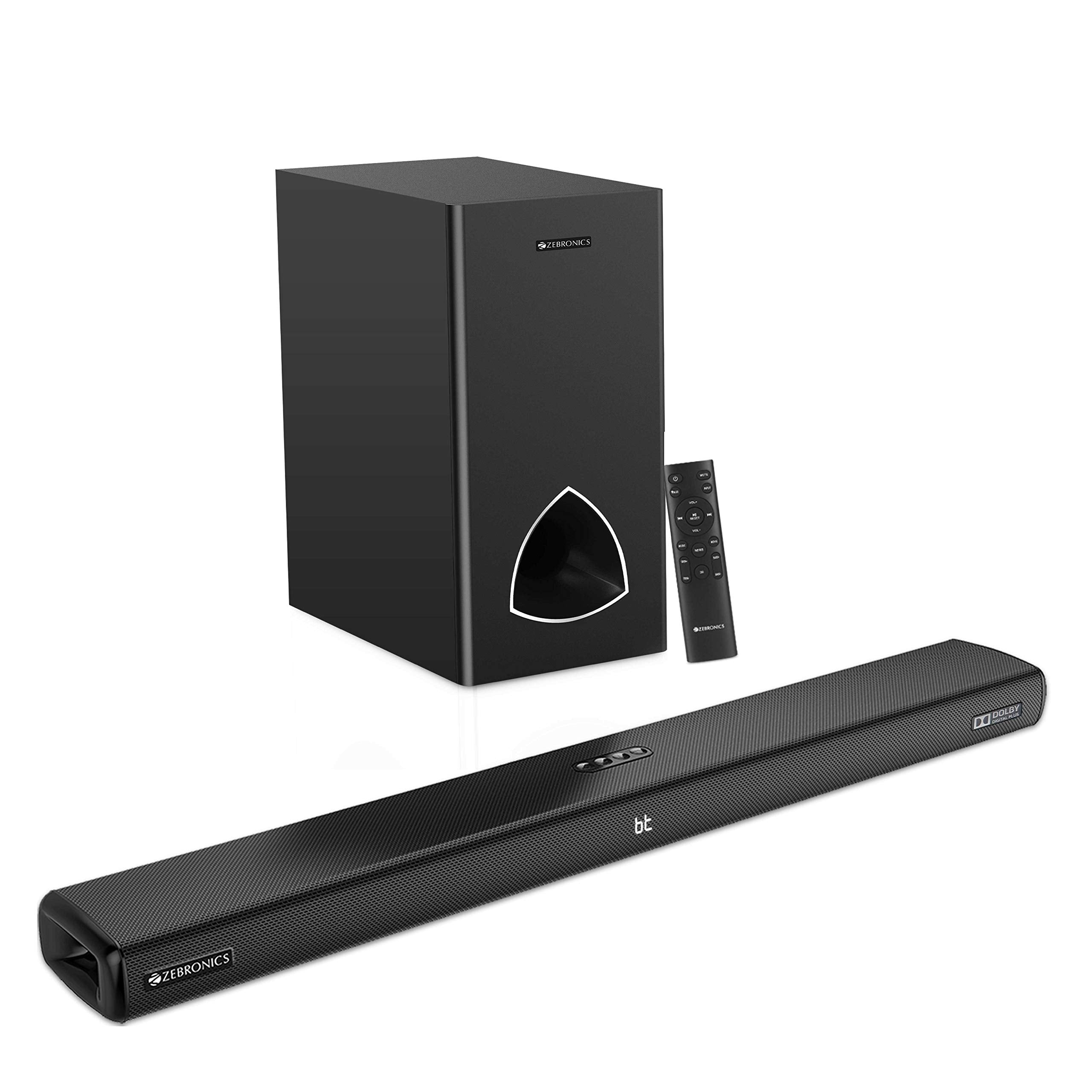 ZEBRONICS Juke BAR 9510WS PRO Dolby 5.1 Soundbar, Dolby Audio, 600 Watts, Wireless (Dual Rear Satellites & 6.5" Subwoofer), Triple Driver Soundbar, Bluetooth v5.1 | HDMI (ARC) | Optical | USB | AUX