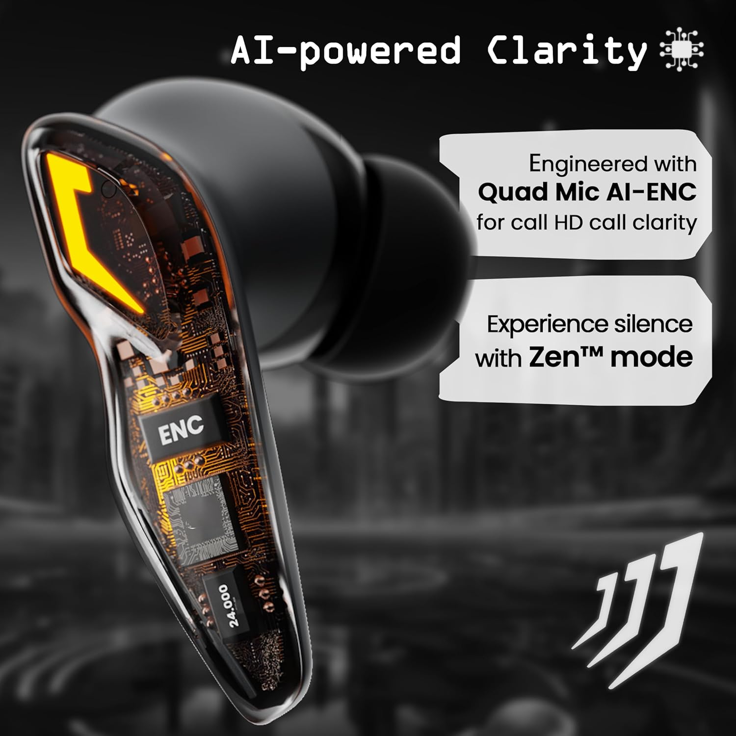 Boult GOBOULT (Formerly Astra with 48H Playtime, Built-in App Support, 45ms Low Latency Gaming, 4 Mics ENC, Breathing LEDs, 13mm Bass Drivers, TWS Ear Buds, Made in India (Smoky Metal)